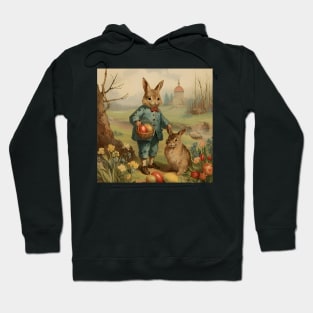 Vintage Easter Postcard Design Hoodie